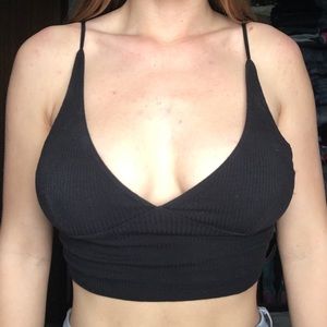 Cropped Lace back cami